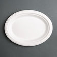 Fiesta Compostable Bagasse Oval Plate 316 x 252mm (Pack 50) FC535 - Whisk Hospitality - FC535