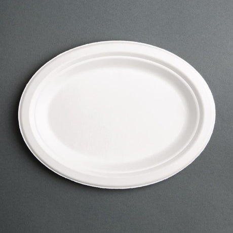 Fiesta Compostable Bagasse Oval Plate 316 x 252mm (Pack 50) FC535 - Whisk Hospitality - FC535