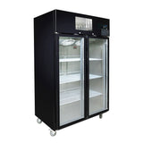 SUCG1000B Double Door Upright Display Fridge (Black) - Whisk Hospitality - SUCG1000B