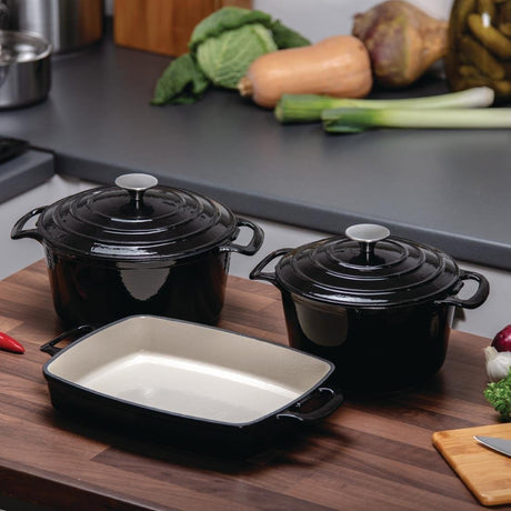 Vogue Cast Iron Cookware 3 Dish Set SA620 - Whisk Hospitality - SA620