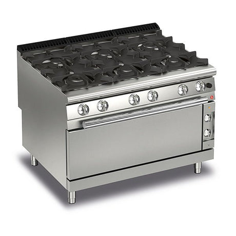 BARON 6 Burner Gas Cook Top With Full Length Gas Oven Q90PCFL/G1205 - Whisk Hospitality - Q90PCFL/G1205