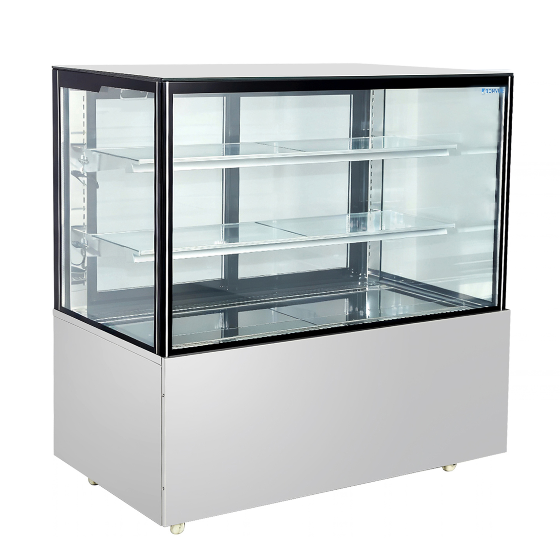 Bonvue Deluxe 1200mm Square Glass Cake Display Cabinet SC120FA-2XB - Whisk Hospitality - SC120FA-2XB