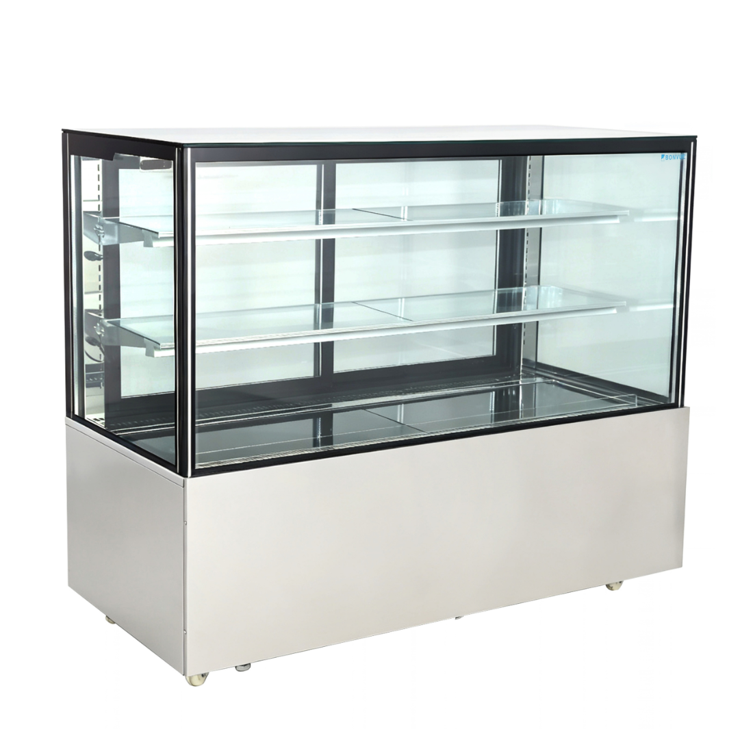 Bonvue Deluxe 1500mm Square Glass Cake Display Cabinet SC150FA-2XB - Whisk Hospitality - SC150FA-2XB