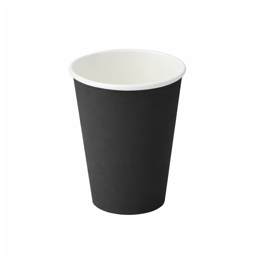 PakMax BLACK 8oz 90mm Single Layer Hot Paper Cup SLHPC-90-8BK - Whisk Hospitality - SLHPC-90-8BK