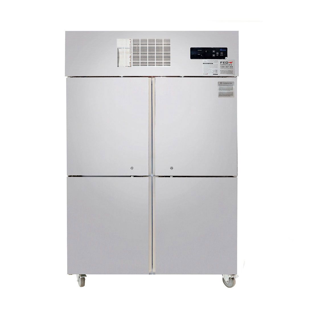 2NDs: TROPICAL Thermaster 4 x Half door SS Fridge SUC1000-NSW1774