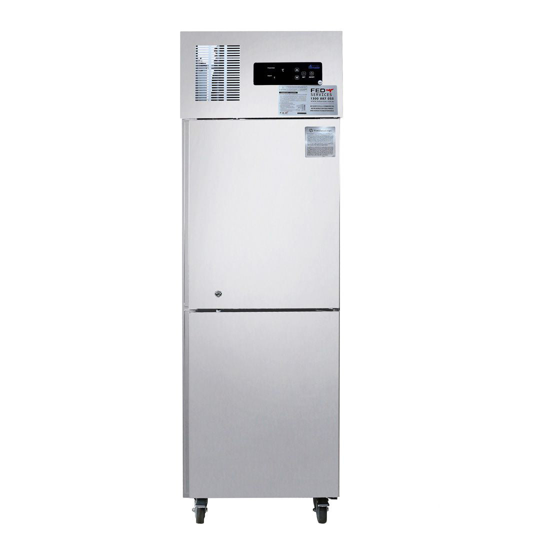 TROPICAL Thermaster 2 x Half door SS Fridge - SUC500