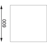 Vogue Table St/St - 600x600mm 23 1/2x23 1/2" (60mm Upstand) T379