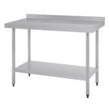Vogue Wall Table St/St - 1200x600mm 47x23 1/2" (60mm Upstand) T381