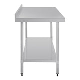 Vogue Wall Table St/St - 1500x600mm 59x23 1/2" (60mm Upstand) T382