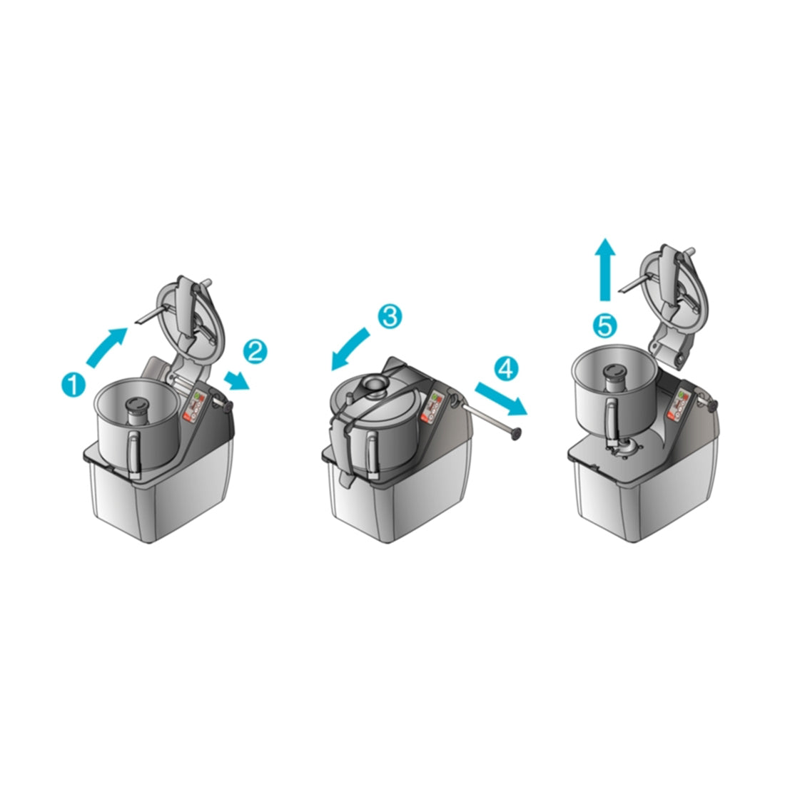 Dito Sama Combined cutter and vegetable slicer - 4.5 LT - VARIABLE SPEED - TRK45