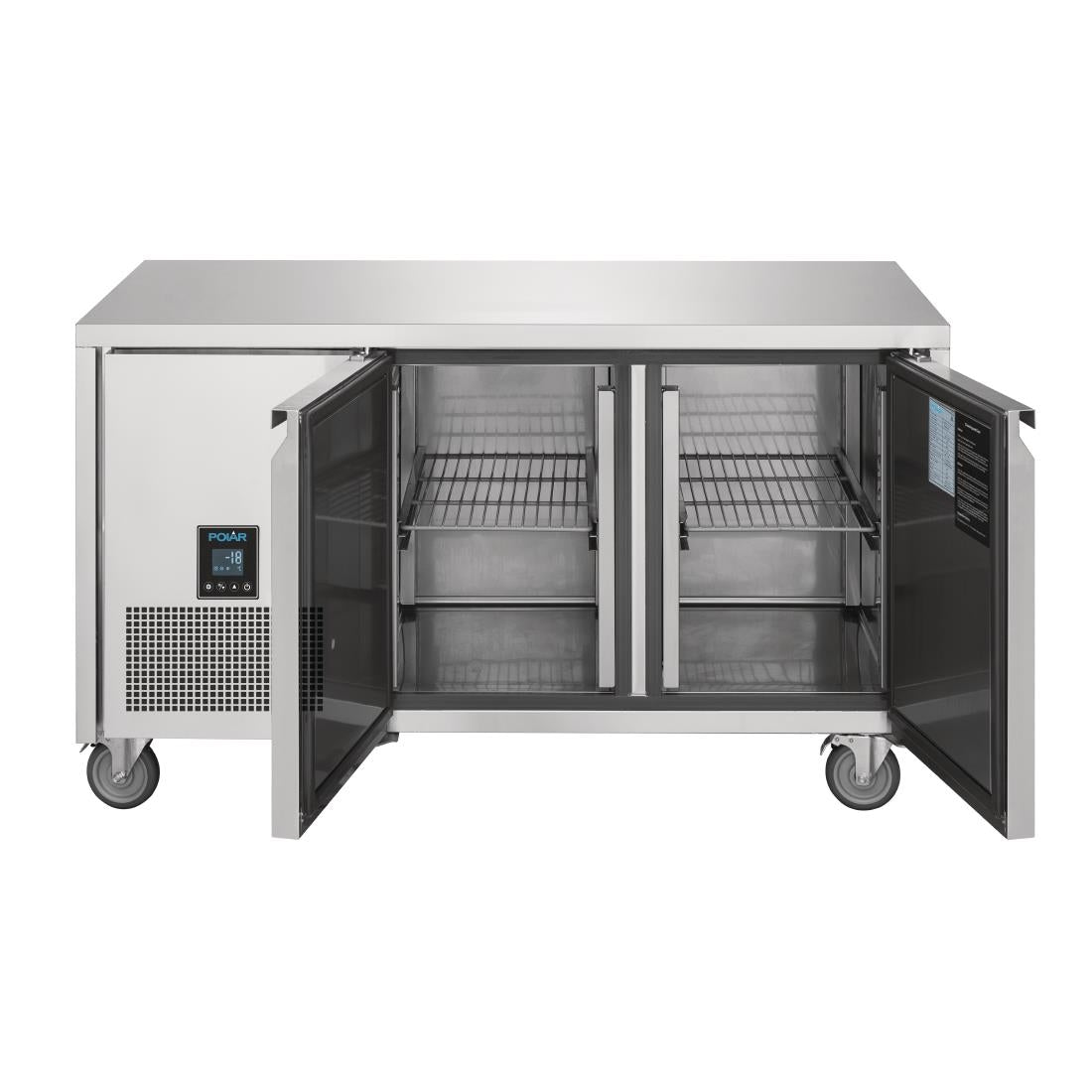 Polar U Series 2 Door Counter Freezer - 196Ltr