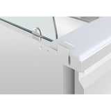 Polar U-Series GN Counter Saladette with Square Sneeze Guard - 4 Door