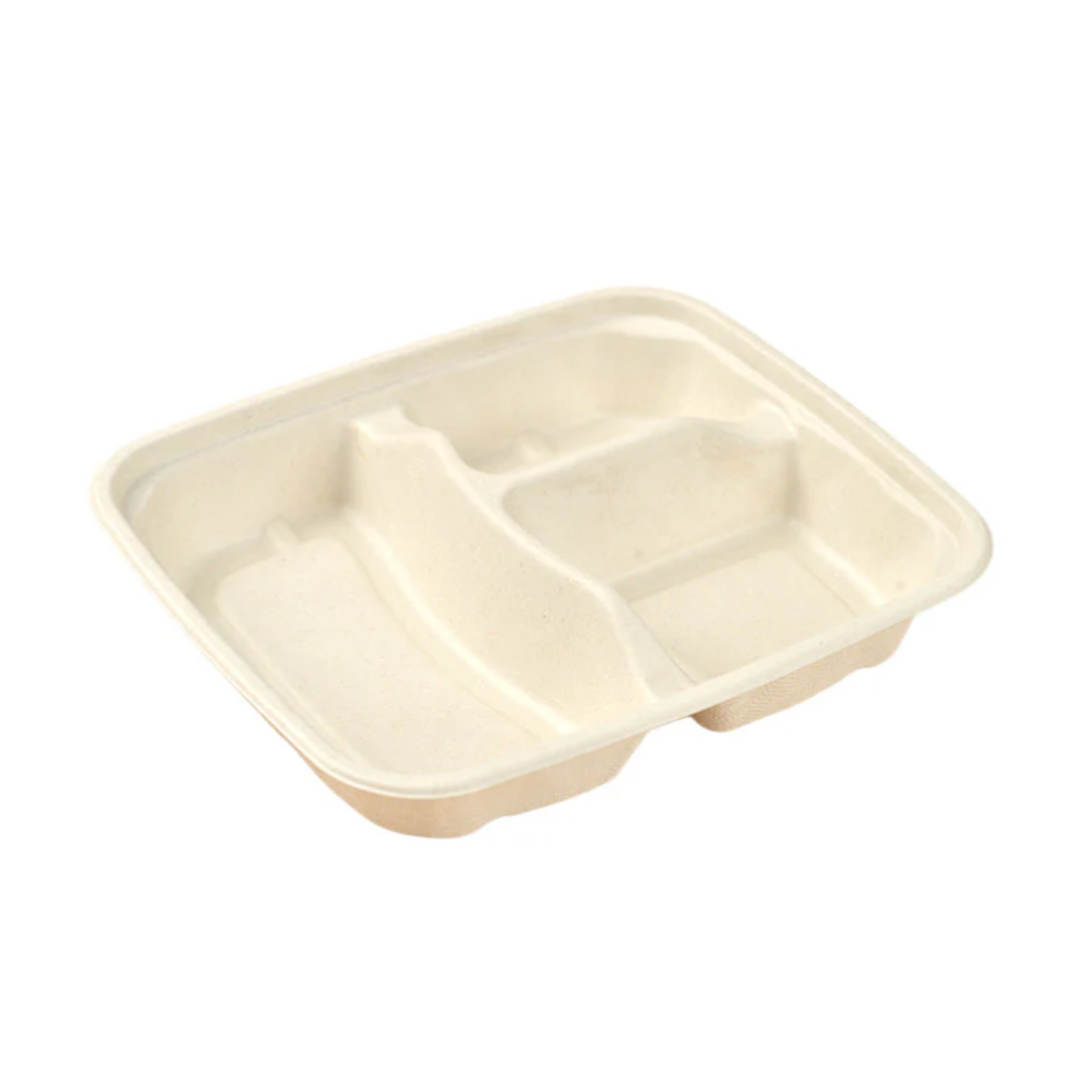PakMax Sugarcane Small 3-Compartment Food Container FC-31-S - Whisk Hospitality - FC-31-S