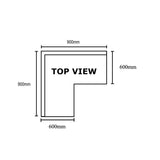 Economic Corner Workbench,100mm Splashback & Undershelf - 0900-6-WBCB