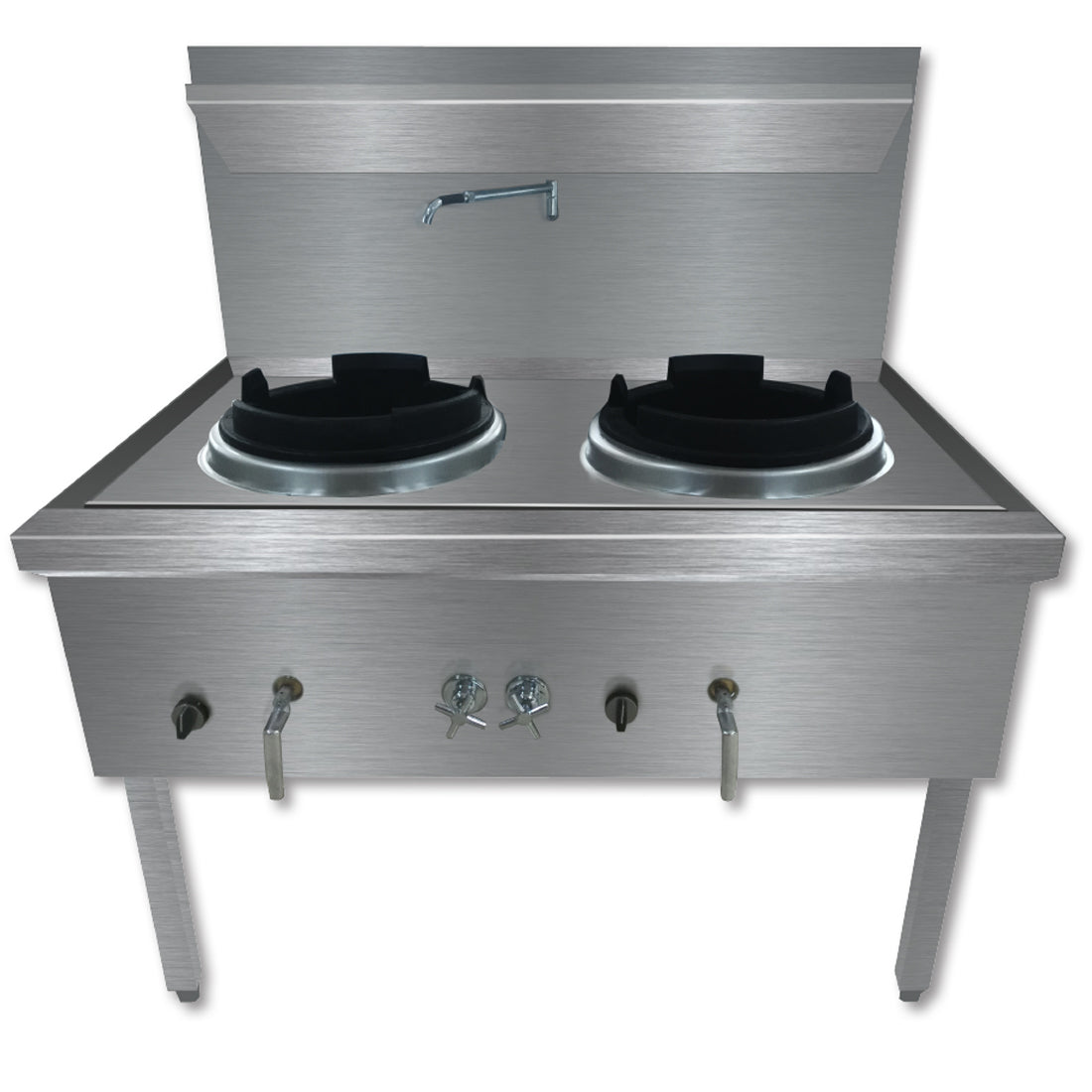 WW-2L Stainless Steel Waterless LPG Double Wok