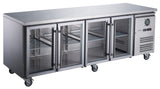 FED-X Four Glass Door Bench Fridge  - XUB7C22G4V