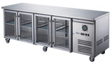FED-X Four Glass Door Bench Fridge  - XUB7C22G4V