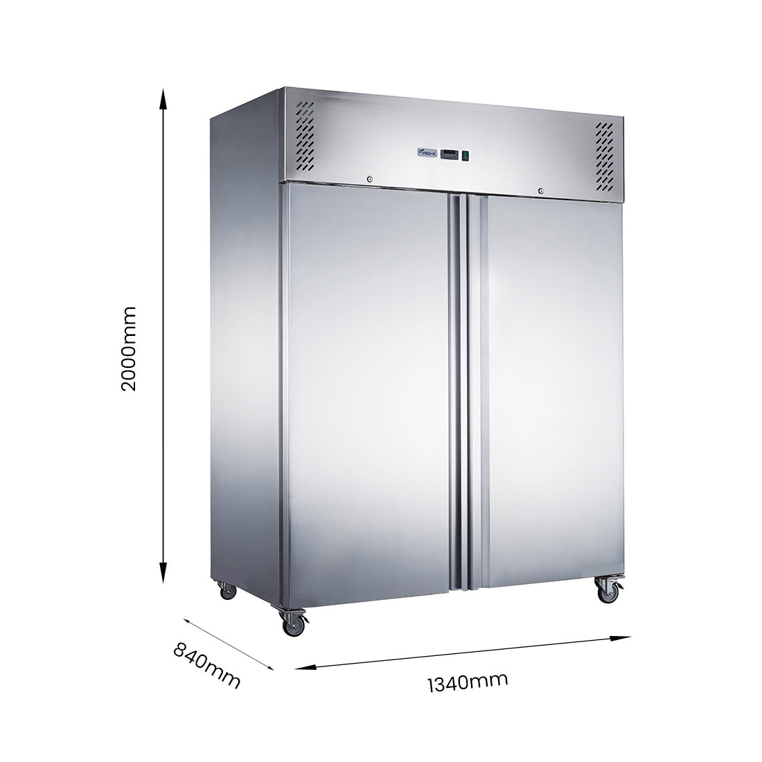 FED-X S/S Two Full Door Upright Freezer XURF1200SFV