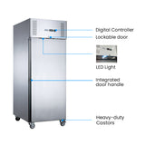 FED-X S/S Single full Door Upright Freezer - XURF400SFV