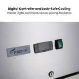 FED-X S/S Two Full Glass Door Upright Freezer - XURF1200G2V