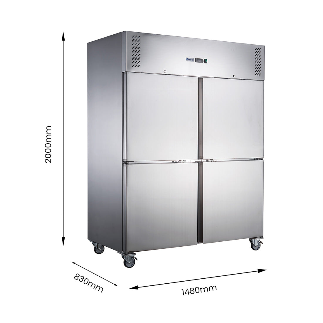 FED-X S/S Four Door Upright Freezer - XURF1410S2V
