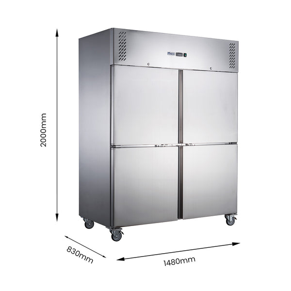 FED-X S/S Four Door Upright Freezer - XURF1410S2V