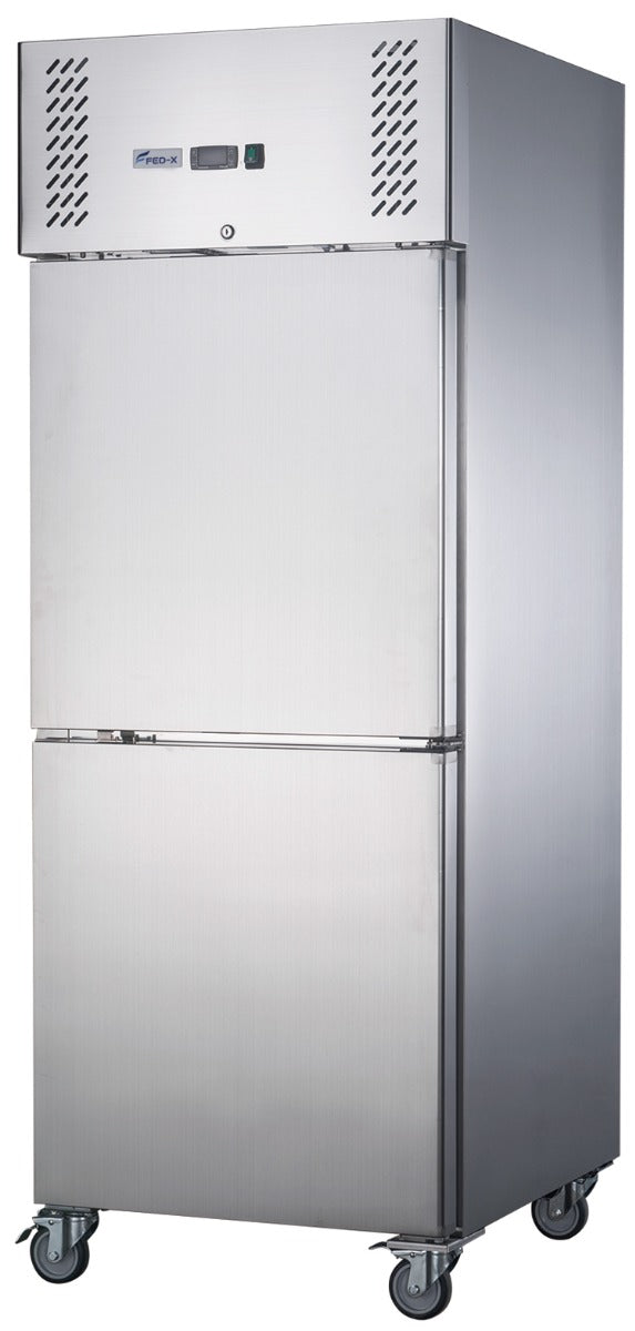 FED-X S/S Two half Door Upright Freezer - XURF600S1V