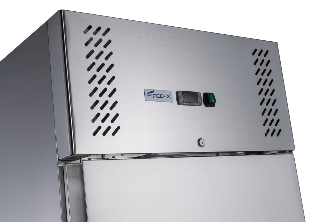 FED-X S/S Two half Door Upright Freezer - XURF600S1V