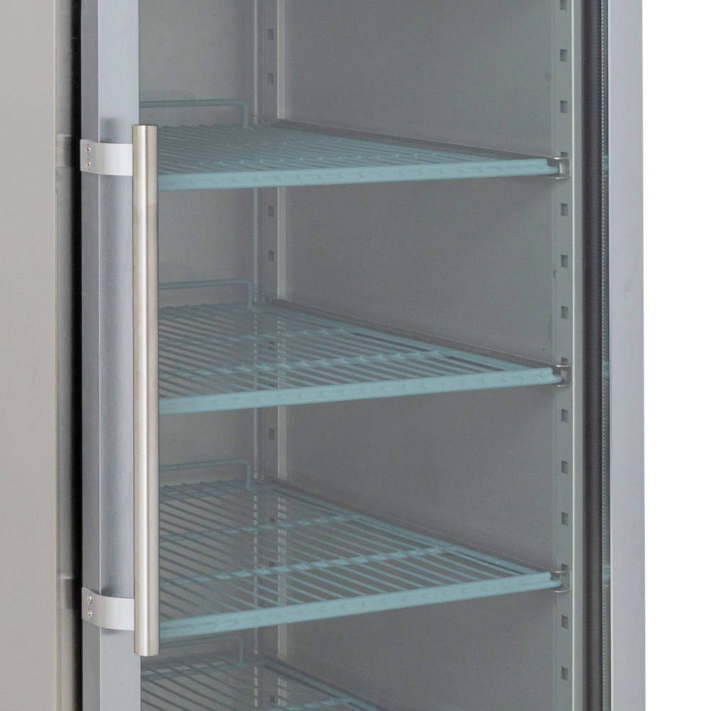 650 Litre Upright Stainless Steel Glass Door Fridge