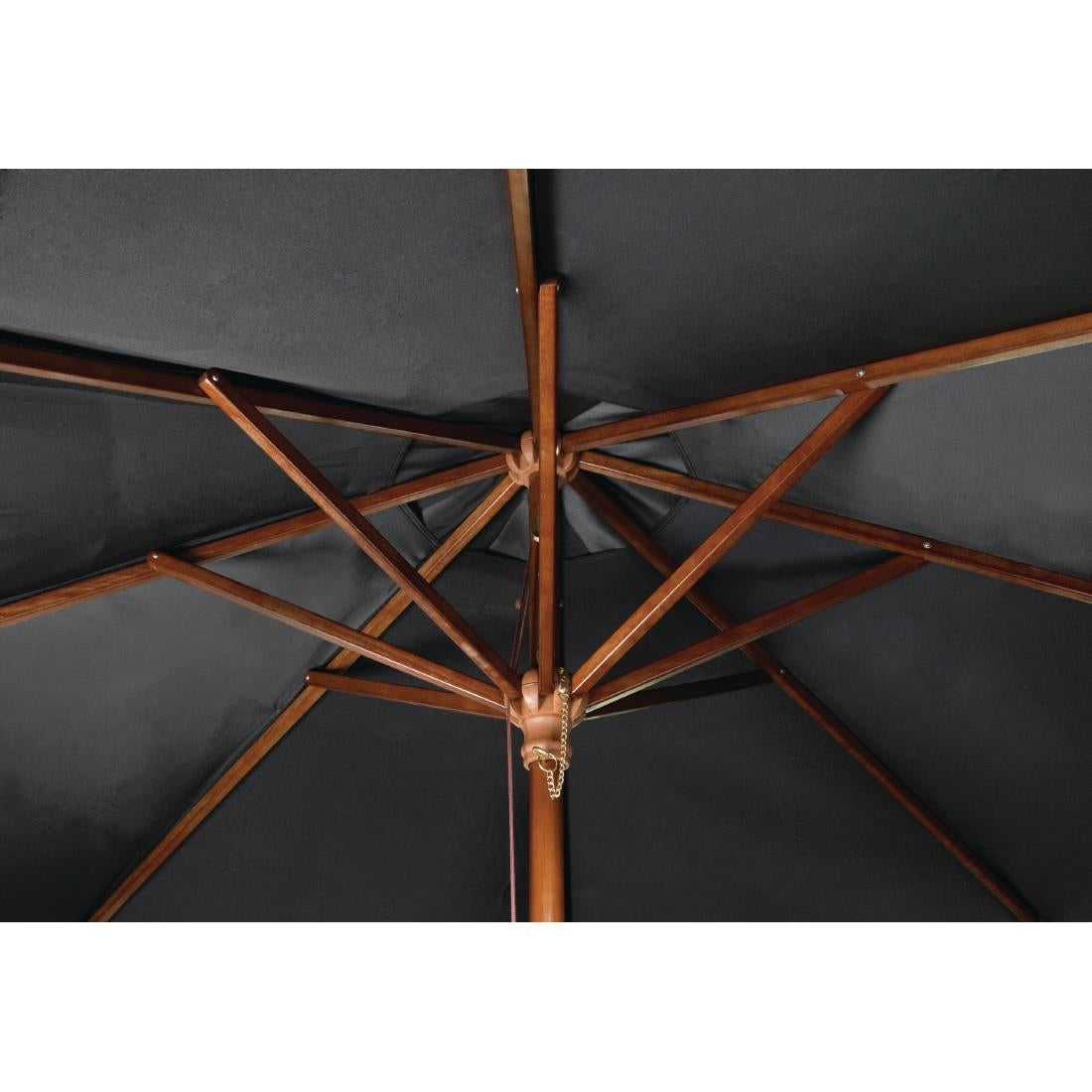 Bolero Black Round Pulley Parasol - 2500mm