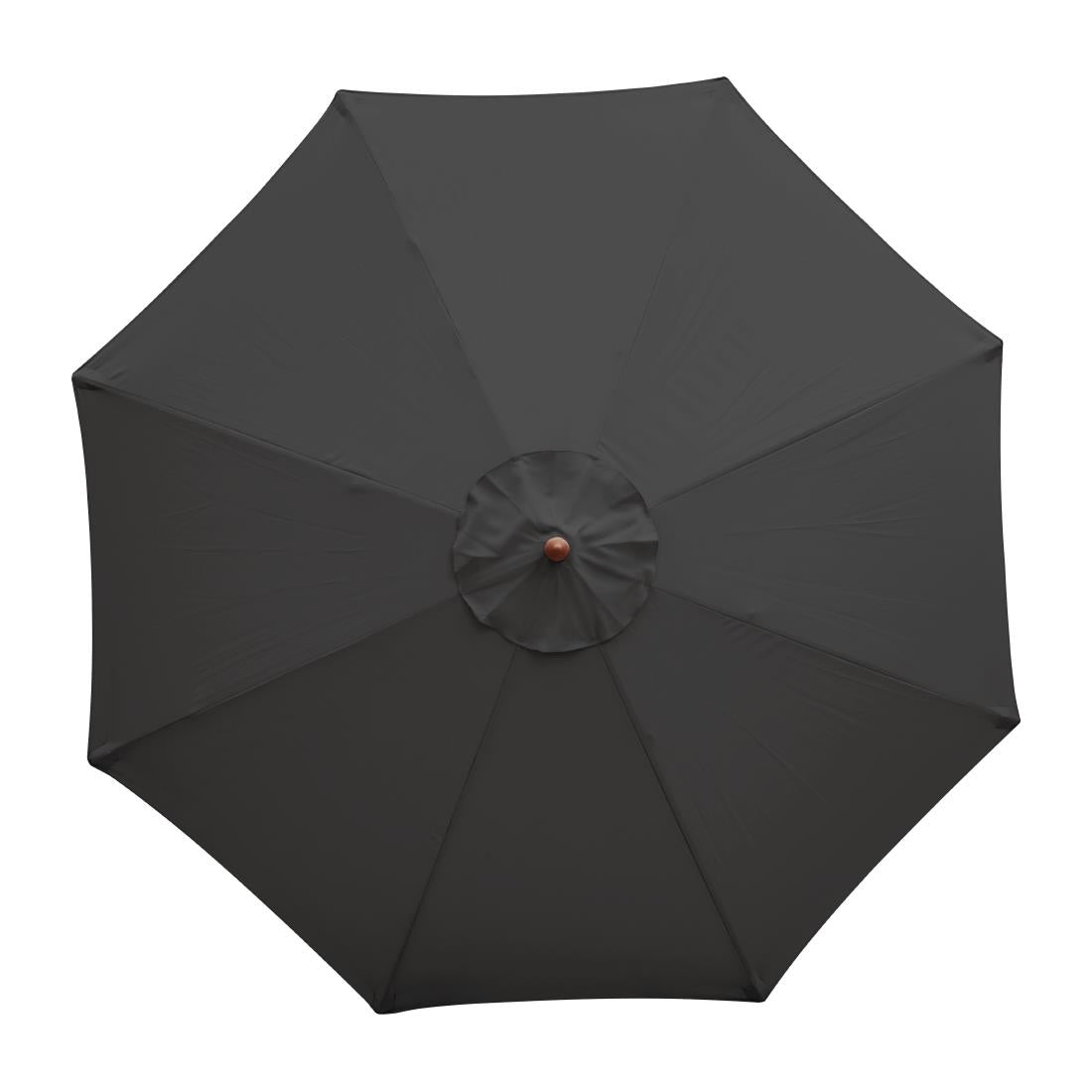 Bolero Black Round Pulley Parasol - 2500mm