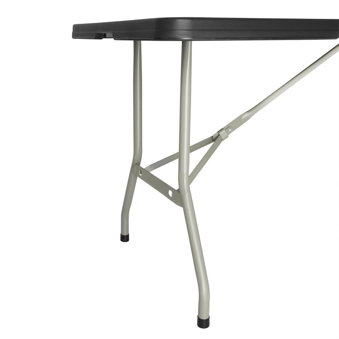 EDLP - Bolero Centre Folding Black Table - 6ft Long