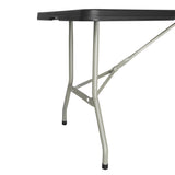 EDLP - Bolero Centre Folding Black Table - 6ft Long