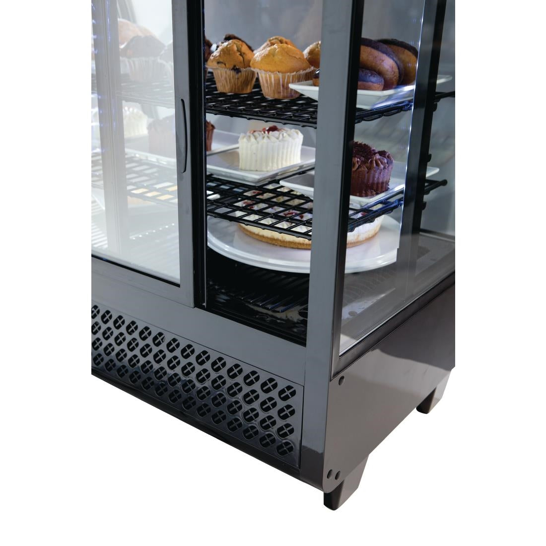 Polar C-Series Countertop Food Display Fridge Black 100Ltr