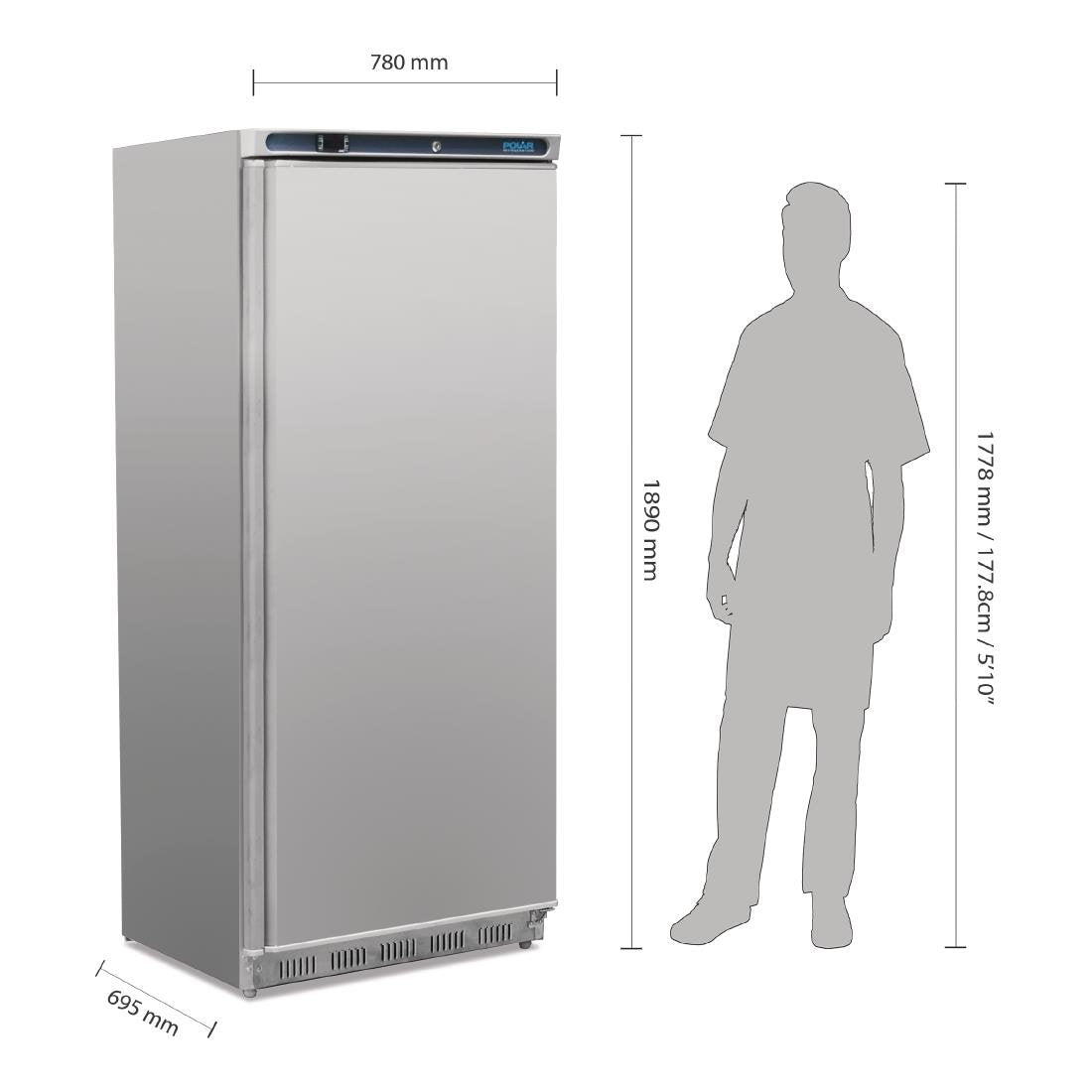 Polar C-Series Upright Freezer - 600Ltr