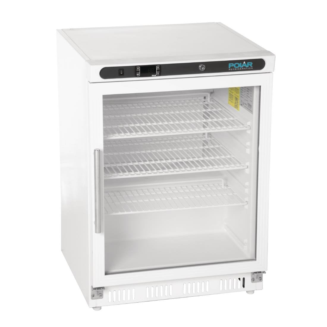 Polar C-Series Under Counter Display Fridge White 150Ltr