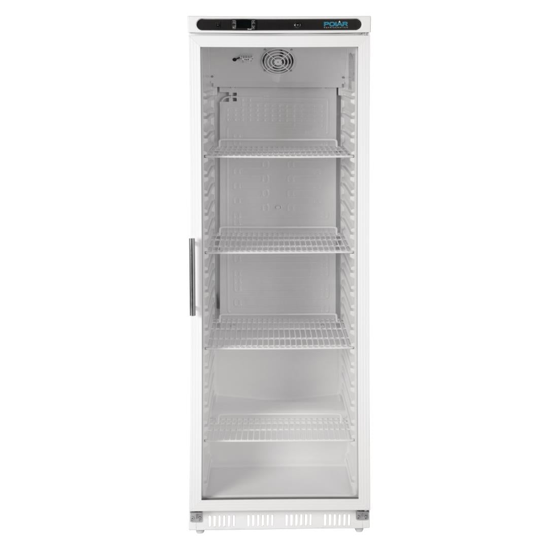 Polar C-Series Upright Display Fridge White 400Ltr