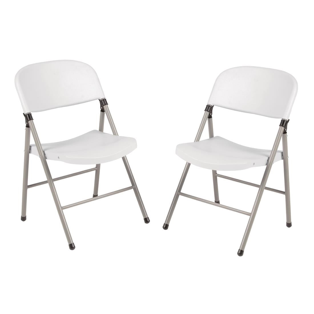 Bolero White Foldaway Utility Chair - (Pack of 2)