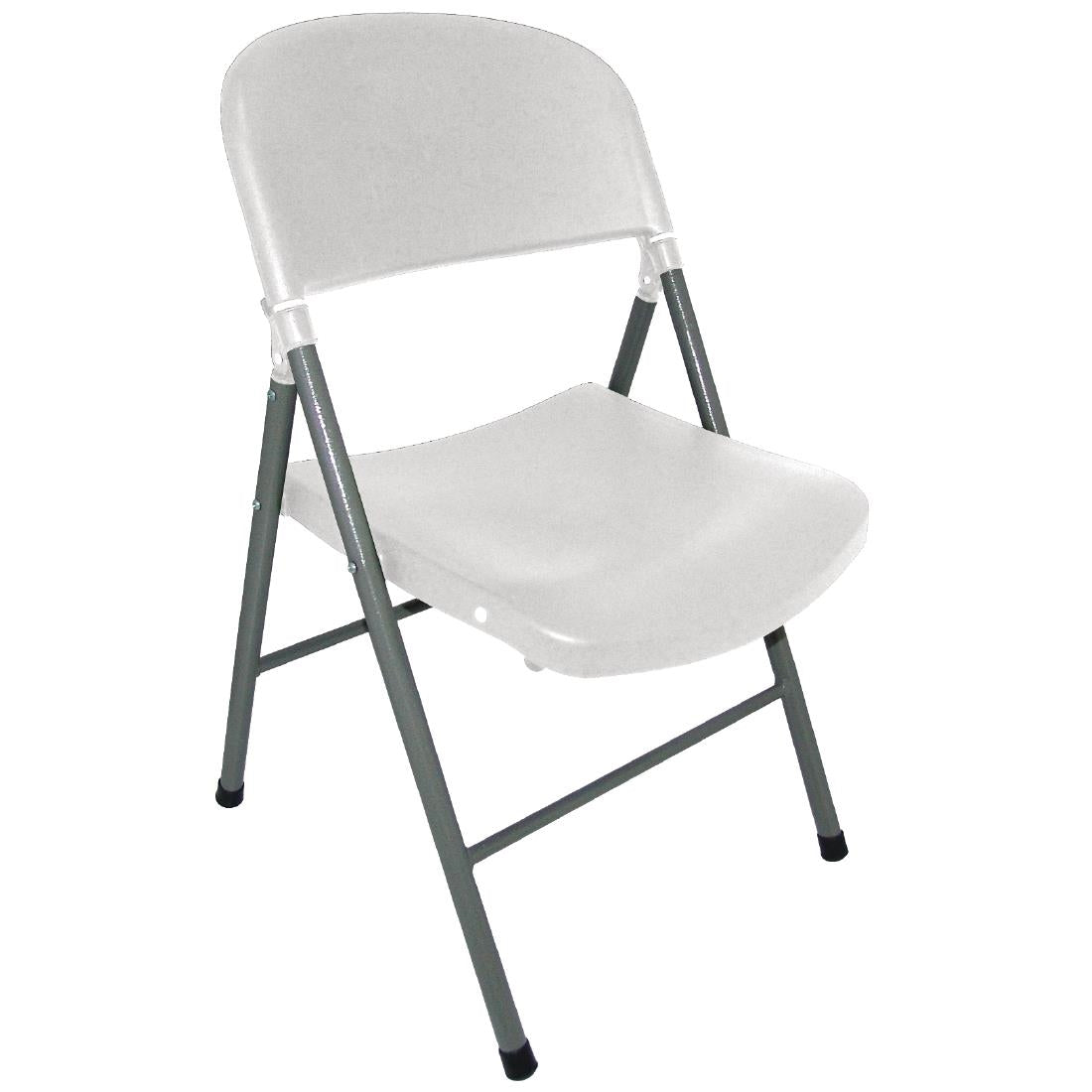 Bolero White Foldaway Utility Chair - (Pack of 2)