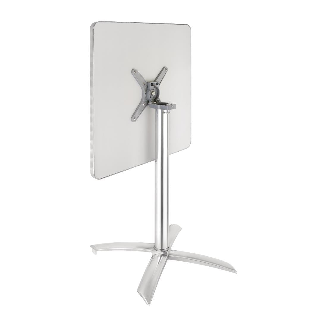 Bolero Square Pedestal Bistro Table St/St Flip Top - 600mm