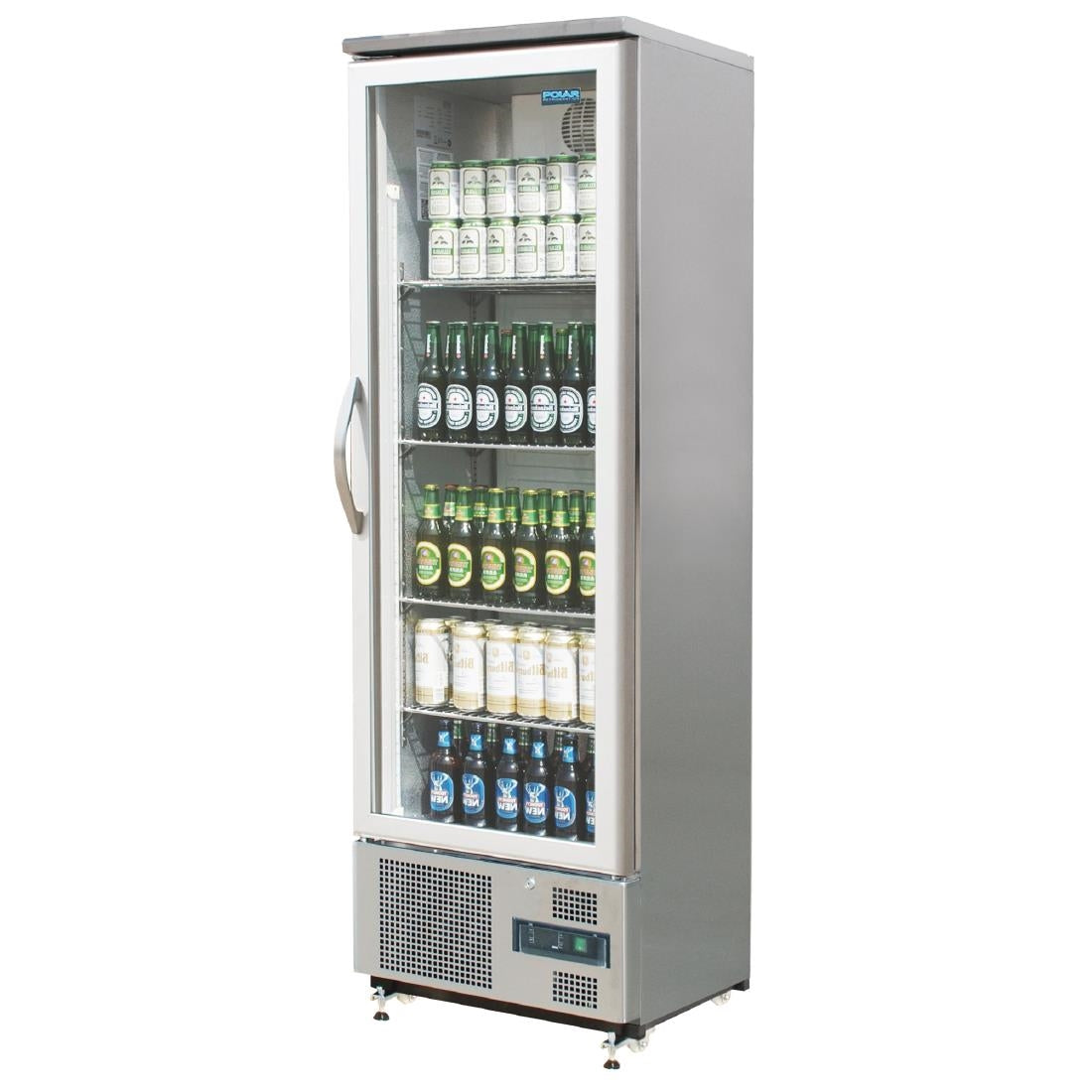 Polar G-Series Single Door Upright Back Bar Fridge St/St 307Ltr