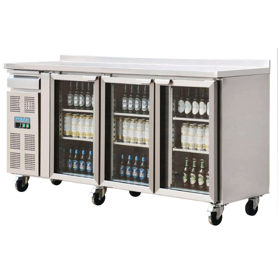 Polar U-Series Premium Bar Fridge 3 Door St/St - 543Ltr