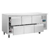 Polar U-Series Six Drawer Gastronorm Counter Fridge