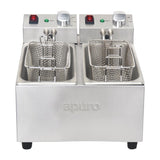 Apuro Double Counter Top Electric Fryer - 3Ltr