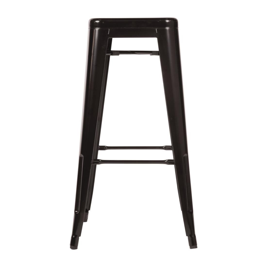 Bolero Black Steel Bistro High Stool