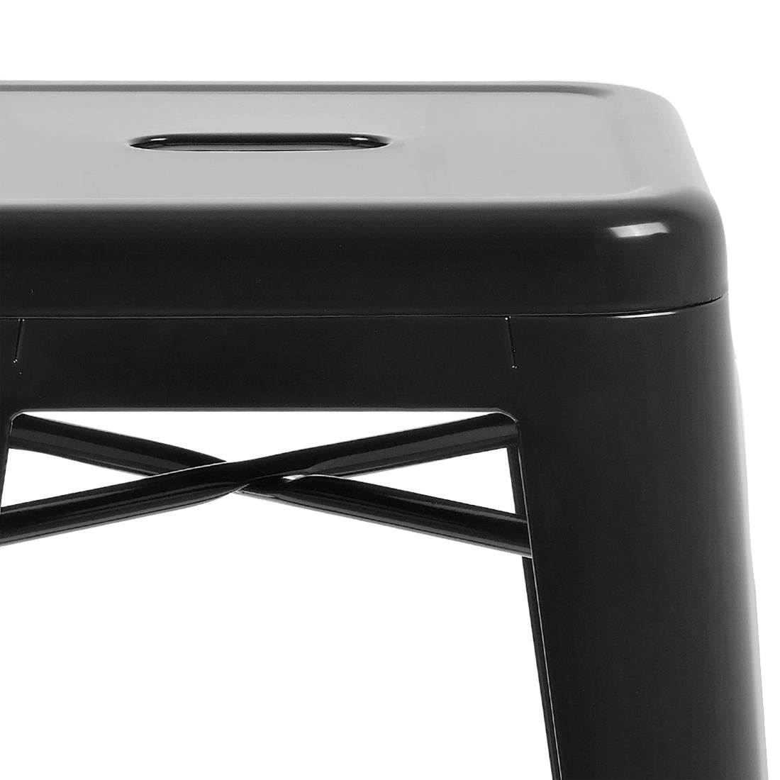 Bolero Black Steel Bistro High Stool