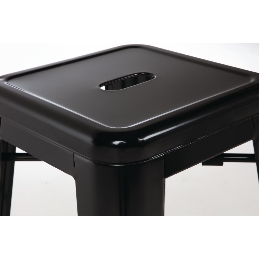 Bolero Black Steel Bistro High Stool