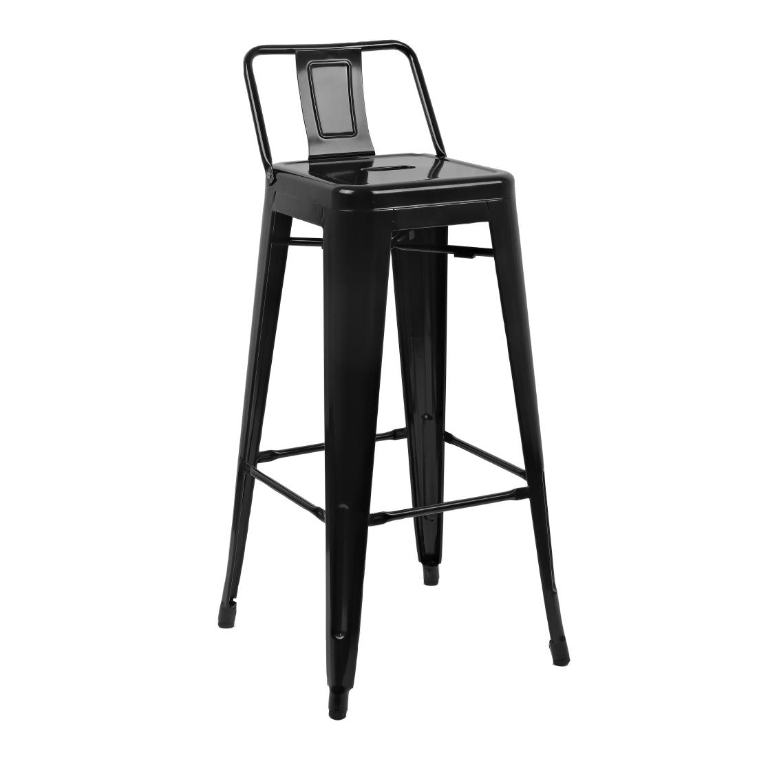 Bolero Black Steel Bistro High Stool