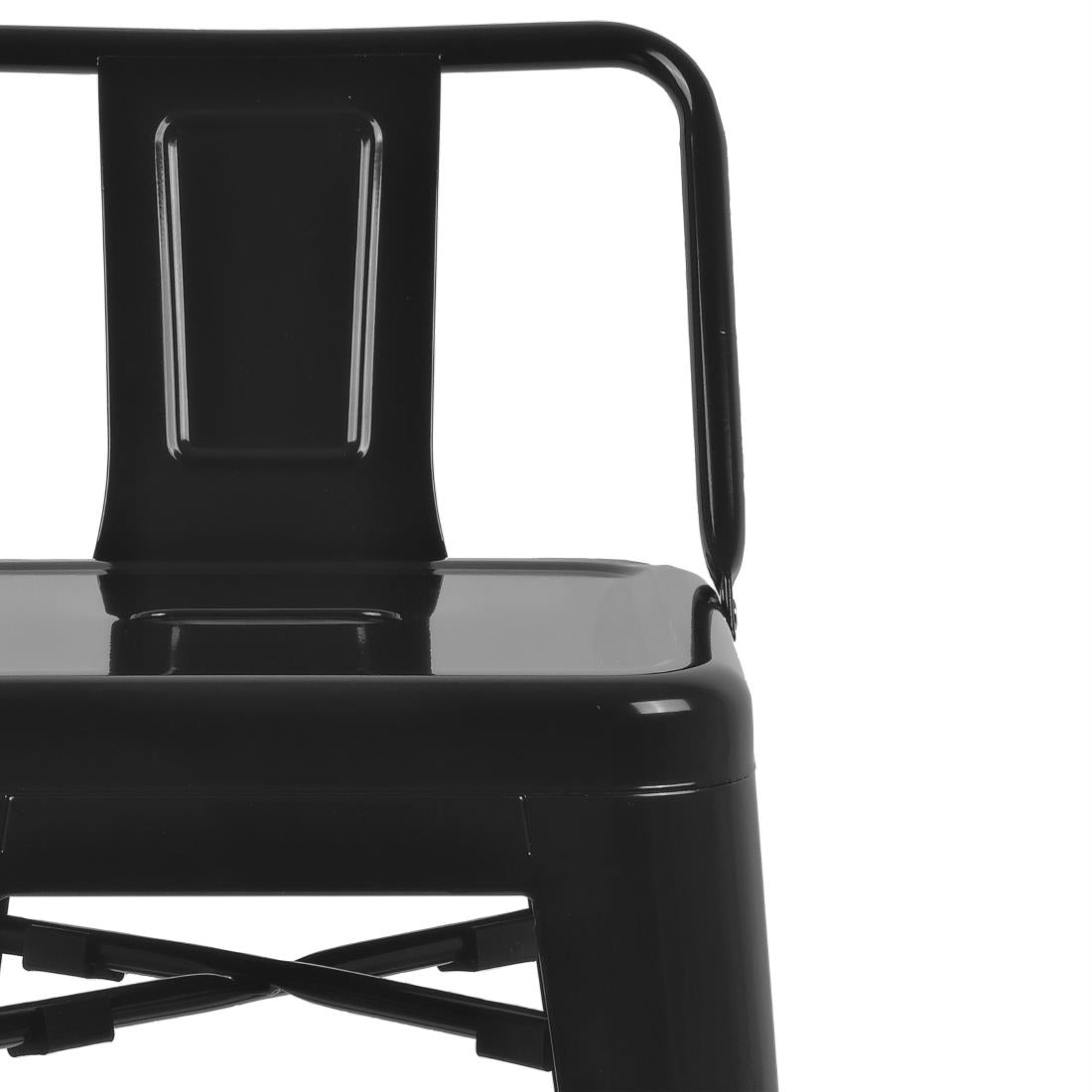 Bolero Black Steel Bistro High Stool