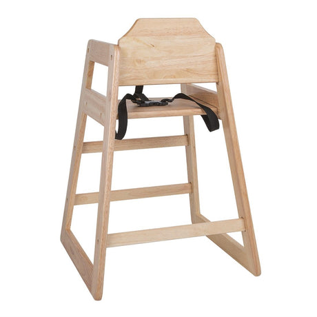 Bolero Wooden Highchair Natural Finish